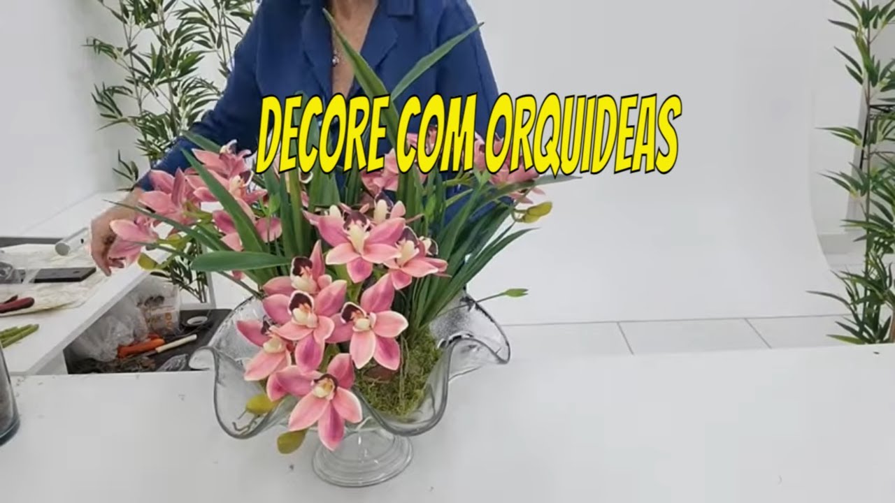 Como Fazer um Arranjo de Orquídeas para Mesa de Jantar - YouTube