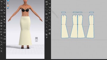 Making skirt patterns clo 3d with darts auto pattern-making tool/parametric pattern/time-lapse