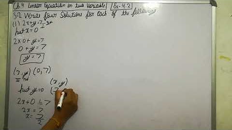Linear equation in two variable class 9 Ex 4.2 questions 1 and 2