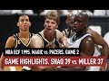 Throwback. NBA ECF 1995 Orlando Magic vs Indiana Pacers Game 2 Full Highlights Shaq 39 points HD