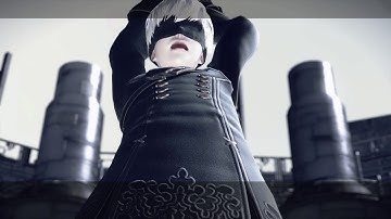 Nier: Automata Route C - Soul Box Obtain Keys: 9S Hallucinates (Stabs 2B) Ocean Access Key Cutscene