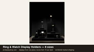 Ring & Watch Display Holders for Retail Shops — Window Jewelry Showcase Set video