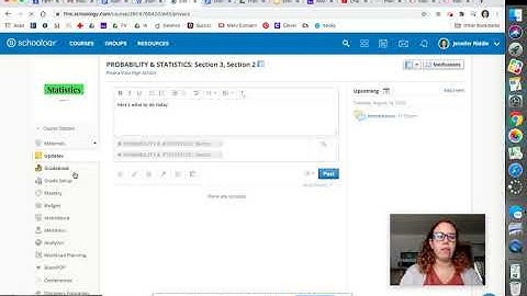 Set Course Updates as Homepage for Schoology