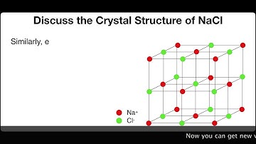 Discuss the crystal Structure of NaCl. | Solid State | Physical Chemistry