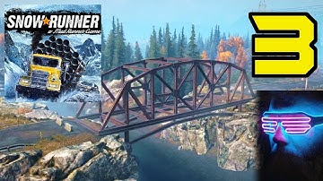 SnowRunner #3: "Old Bridge Reconstruction" Mission Complete Walkthrough & Tutorial [PS4 Pro HDR]
