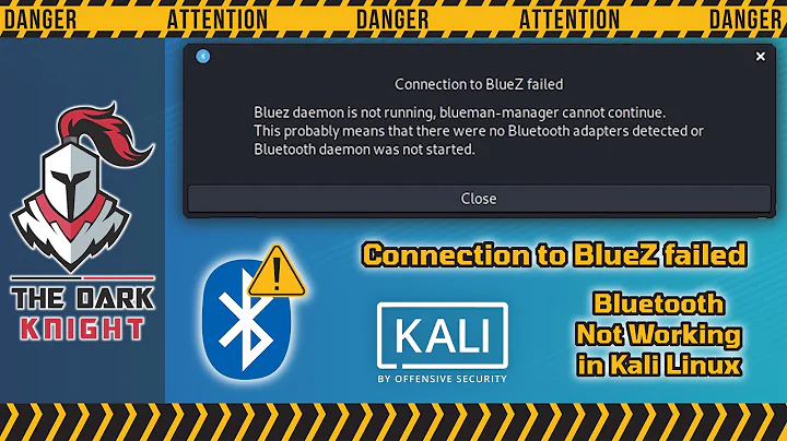 Bluez daemon is not running | Kali Linux Bluetooth fix | Kali Linux bluetooth not working | TDK