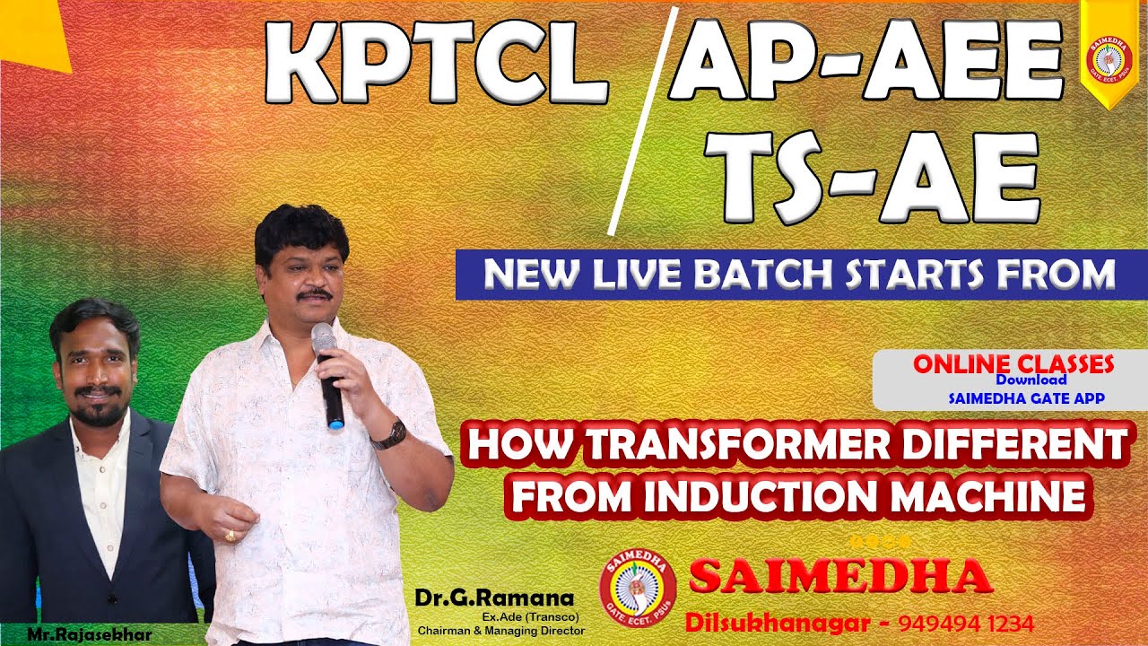 KPTCL APSEB AE & TG AE Recruitment | HOW IS A TRANSFORMER DIFFERENT FROM INDUCTION MACHINE