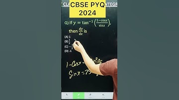 Q) If y = tan -¹(1-cosx /sinx) then dy/dx is #cbse2026 #maths #cbse #cbseboard #cbseclass12