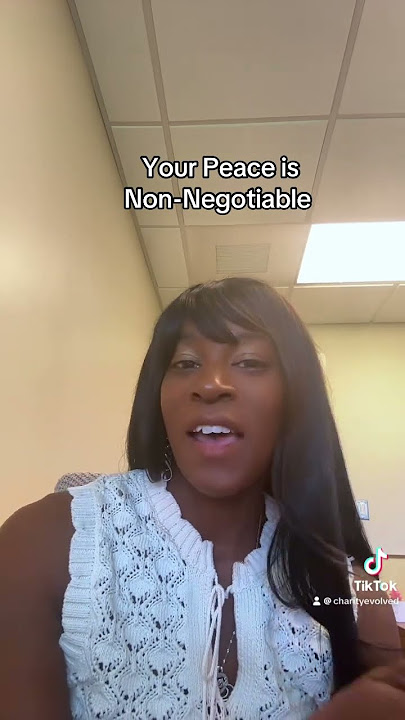 Peace is a Non-Negotiable