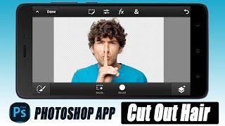 CUT OUT HAIR in mobile using Photoshop cc application screenshot 5