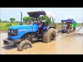 My Eicher 242 Tractor Stuck in Mud Very Badly Sonalika Di 60 Rx Rescued