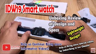 IDW19 Smart watch - Unboxing Review of Design and Specs screenshot 4