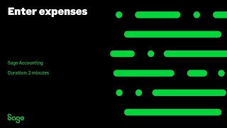 Sage Accounting: Enter expenses screenshot 1