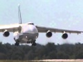 Antonov AN-124 Ruslan is landing in Gostomel town