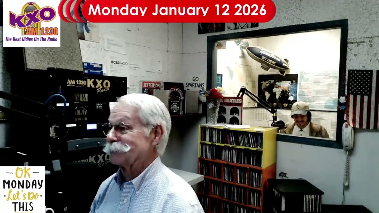 Утреннее шоу на радио KXO AM 1230: «Понедельничное безумие», 12 января 2026 года. Местные новости...
