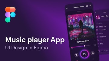 Music Player App UI Design in Figma | Web Design Speedart Tutorial