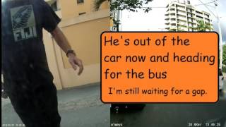 Angry man on the horn and out of car due to delay - Dashcam