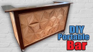 DIY Portable Bar on Wheels | Rolling Wood Bar