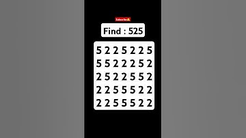 Only those with x-ray vision - like observation skills can uncover 525 within 8 sec #shorts