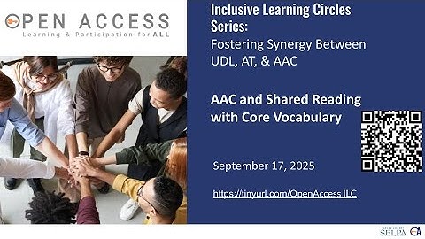 Inclusive Learning Circles - AAC and Shared Reading with Core Vocabulary