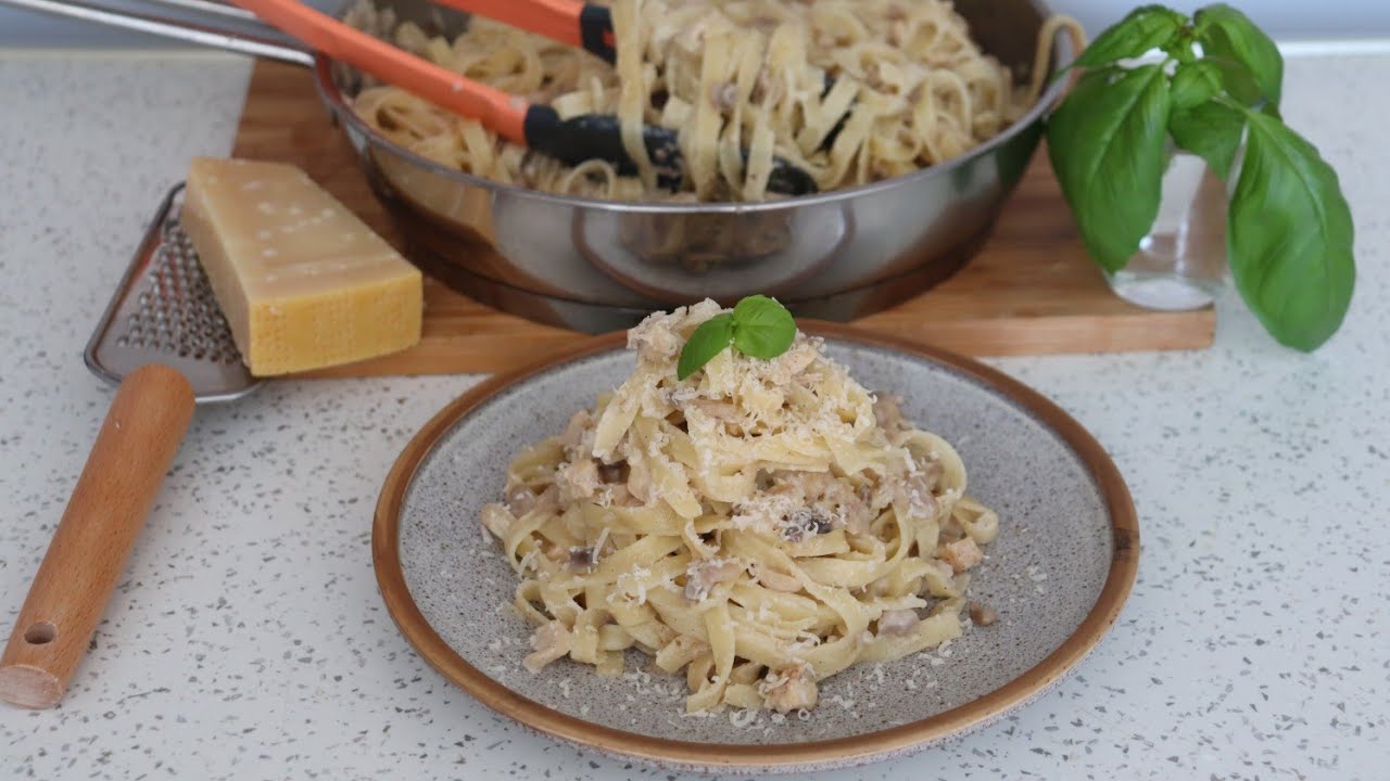 Taljatele sa piletinom i pečurkama/brzi ručak