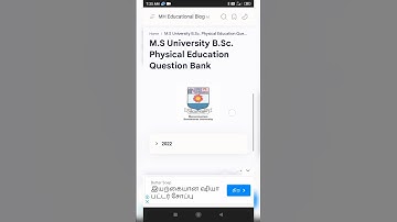 M.S University B.Sc. Physical Education 2022 Question Papers