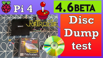 Retropie 4.6 beta. disc dumping test. Raspberry Pi 4