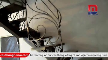 Cầu thang xương cá sắt nghệ thuật thi công và lắp đặt tại Hà Nội