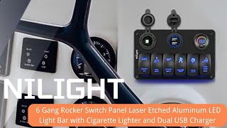 🔌 Nilight 6 Gang Rocker Switch Panel Review | All-in-One Power, Charging & Voltage Control (12V–24V) screenshot 1