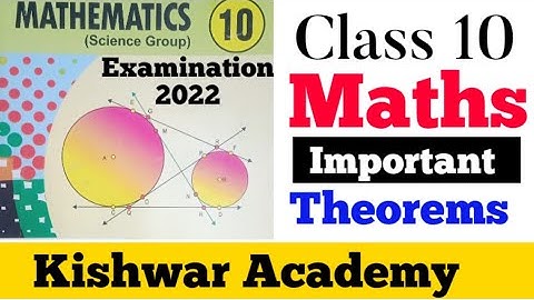 Class 10 Maths important theorems for exam 2022