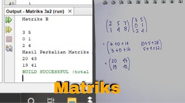Perkalian Matriks ordo 3x2 ✨| Java