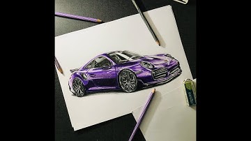 PORSCHE 911 TURBO S TIME-LAPSE DRAWING