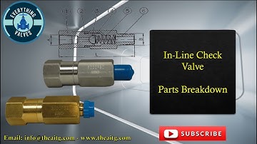 In line Check Valve, Ball Check Valve. How does an in-line check valve work? Valve Parts breakdown.