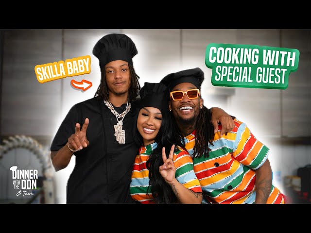 Skilla Baby spills his dating preference w/ Ari and Tuson during Battle of the Burgers class=