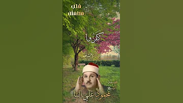 بارك الله في تلك الصباحات التي تبدأ بكلام الله محمود علي البنا 