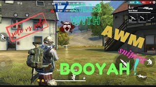 Solo Vs Solo 17 Kills With Awm Booyah Radiotech Gamer 2020