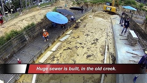 Road works from Maenam to Nathon-2 / Koh Samui 2015 Thailand overflown with my drone