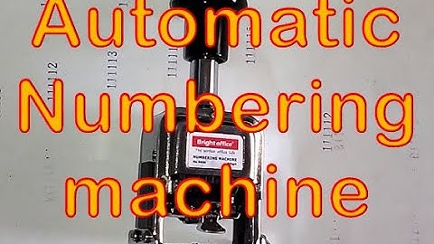 Numbering machine how to use  |  numbering system | numbering pages | Automatic numbering | Automat