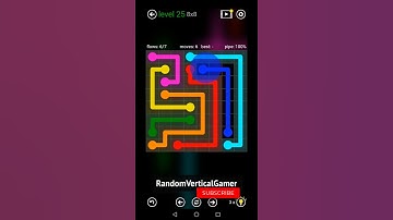 Flow Free [Level 25] (8×8 Medium) [Intro: Classic Pack] | Walkthrough #shorts