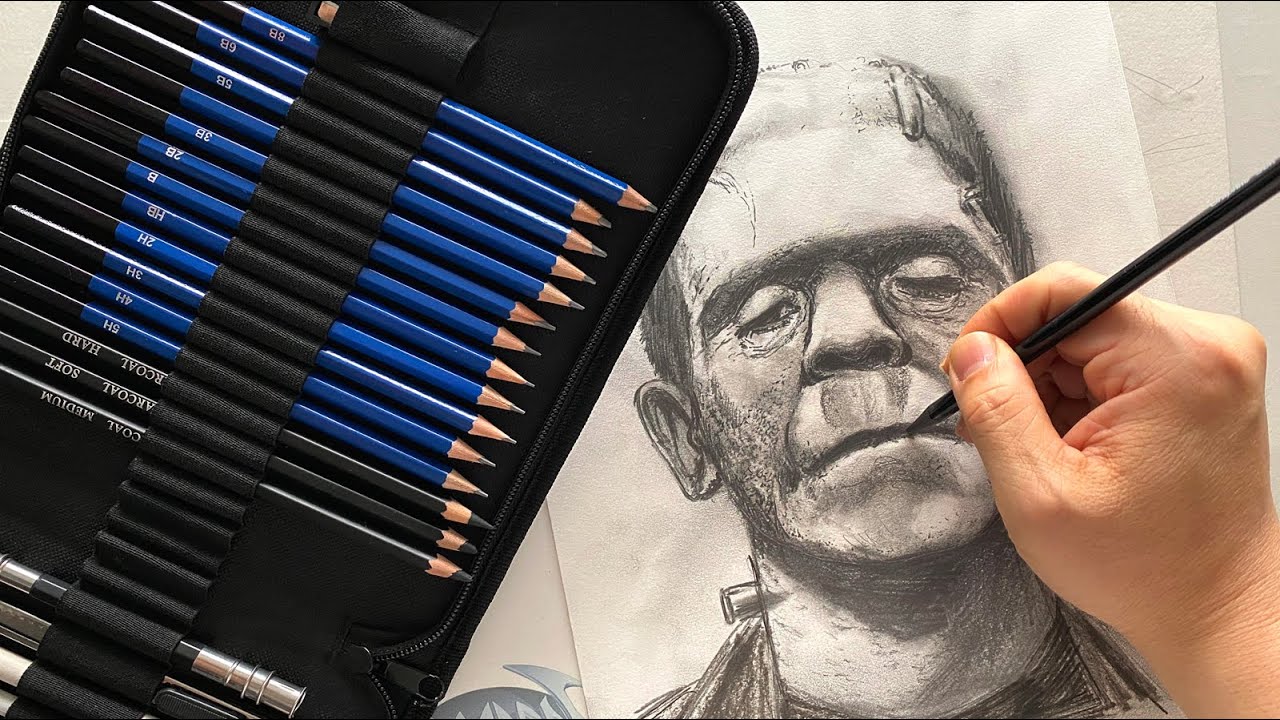 Как рисовать. Рисование, штриховка, смешивание графическими карандашами. Искусство монстра Франке...