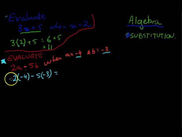 Algebra 1   Substitution