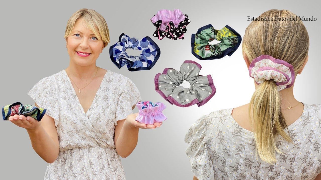 ✨ How to Make Quick and Easy Ponytail Scrunchies in 2 Models / Idea to Sell or Give as a Gift
