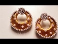 How to make silk thread Chandbali earrings |DIY |simple