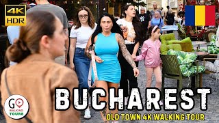Bucharest 2024: Stunning Women Walking in the Historic Old Town | 4K HDR