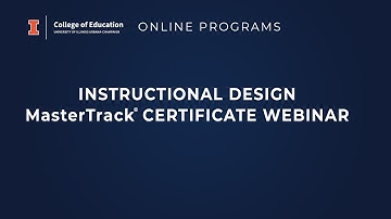 Instructional Design MasterTrack® Certificate with Coursera - Information Webinar