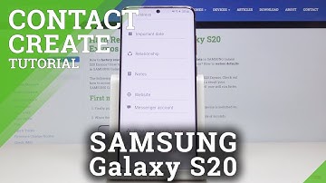 How to Add New Contact in Samsung Galaxy S20 - Create Contact