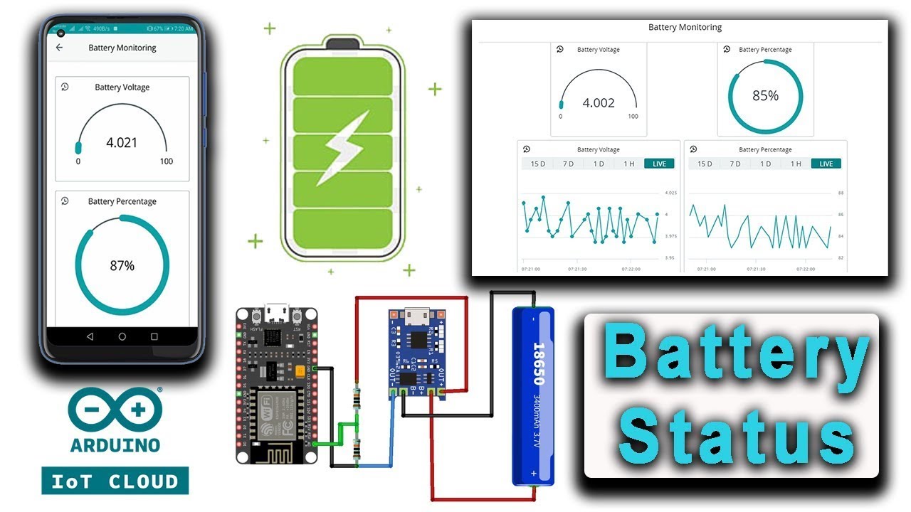 Smart Battery Monitor Light - Détection de tension et pronostic SOC