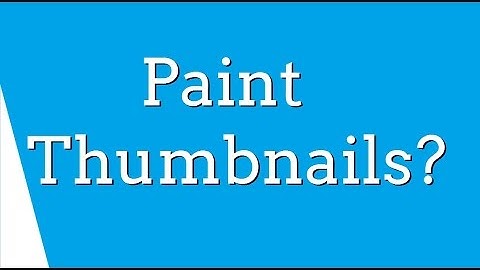 How to make a thumbnail in paint ( For beginners)