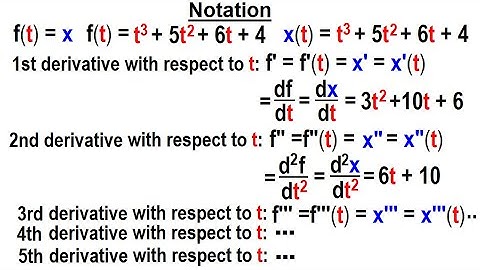 Calculus 1 CH 5.2 Second and Higher Order Derivatives (3 of 11) Notation
