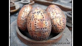 Rusty Iron Easter Eggs Steampunk Style